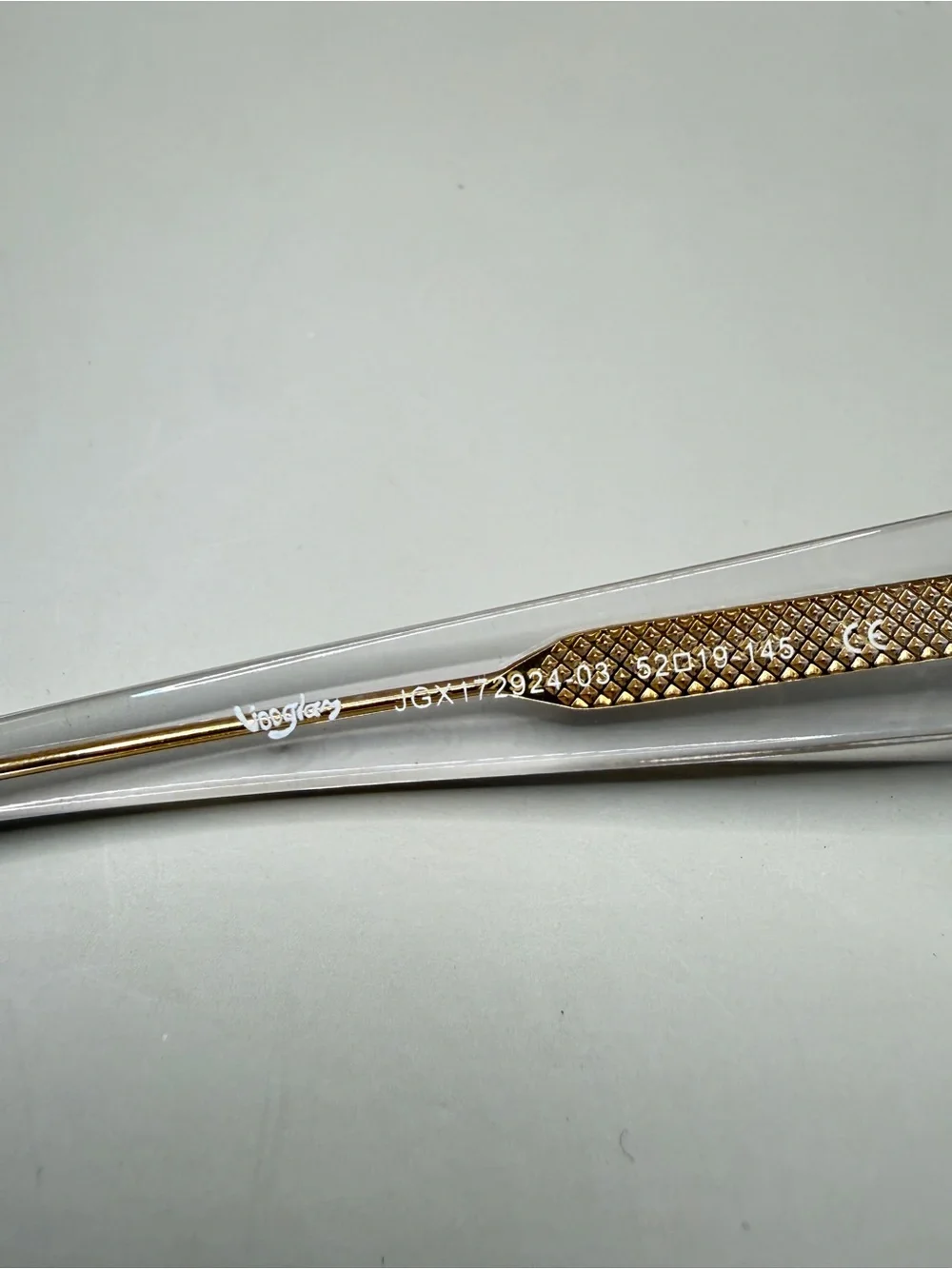Vooglam Clear Square Frame Glasses with Gold Accents, no prescription